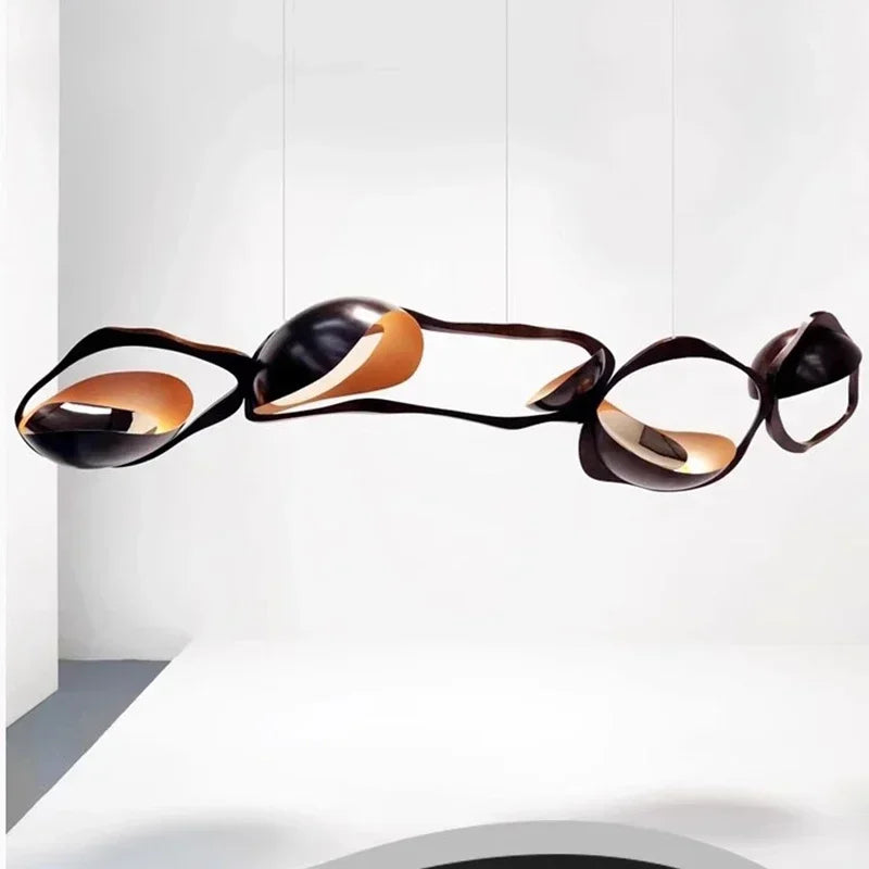Modern Crystal Linear Pendant Light in Painted Iron, photo 2 of 8