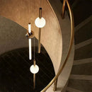 GobekUsa Geometric Line Frame Chandelier Pendant Lights for Stairs and Table Decor