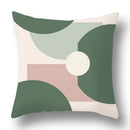 GobekUsa Green Plants Geometric Print Pillow Cover - Home Sofa Cushion Cover