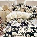 GobekUsa Cartoon Print Cozy Blanket - Milk Velvet & Cashmere - Winter/Spring Duvet Cover