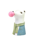 GobekUsa Animal Bust Succulent Vase Hand-Painted Resin Figure with Giraffe/Zebra/Bear/Panda Blowing Bubbles