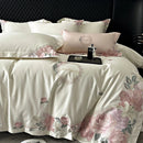 GobekUsa French Flowers Embroidery Luxury Bedding Set in 1000TC Egyptian Cotton