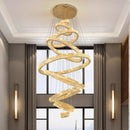 GobekUsa Crystal Chandelier: Elegant Living Room & Stair Pendant Light