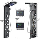 GobekUsa LED Rainfall Shower Panel System with Temperature Screen & Massage SPA