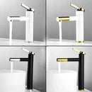 GobekUsa Black Brass Bathroom Sink Faucet Deck Mounted Vessel Mixer Water Tap
