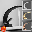 GobekUsa Black/Gold Basin Faucet Modern Bathroom Mixer Tap, Single Handle Waterfall Hot Cold