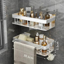 GobekUsa Aluminum Corner Shower Storage Rack - Punch-free Bathroom Shelf Organizer