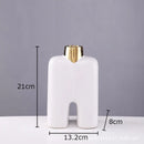 GobekUsa Gold Ceramic Vase Desk Decor Artificial Flower Arrangement Aesthetic Room Vase