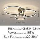 GobekUsa LED Acrylic Chandeliers Up/Down Lights Lusters for Living Room Bedroom Home Decor