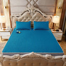 GobekUsa Cartoon Print Silky Mattress Set: 4-Layer Quilted Breathable Cushion