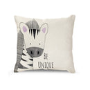 GobekUsa Cartoon Animal Linen Pillowcase | Home Decor Throw Pillow Covers for Sofa