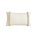 GobekUsa Boho Style Beige Linen Cushion Cover with Tassels for Home Decor