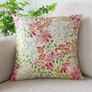 GobekUsa Jacquard Floral Pillow Cover 45x45cm Pink Green Blue Soft Smooth Touch