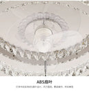 GobekUsa Crystal LED Ceiling Fan with Remote Control Flush Mount Profile