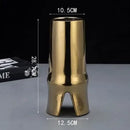 GobekUsa Elegant Striped Ceramic Vase TV Cabinet Crafts Hydroponic Home Decor Gift