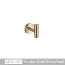 GobekUsa Brushed Gold Bathroom Hardware Set: Towel Bar, Paper Holder, Robe Hook
