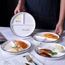 GobekUsa 8" Round Grid Plate - Perfect for Solo Dining or Family Breakfast