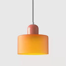 Vintage Stained Glass Mini Pendant Light in Pink Green White