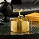 GobekUsa Golden Deer Stainless Steel Ashtray | Smoking Accessories Weed Ash Tray Boyfriend Gift