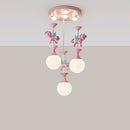 GobekUsa Children's Carousel LED Chandeliers: Nordic Princess Decor Pendant Lights for Living Room