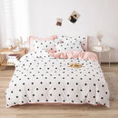 GobekUsa Cartoon Printed Bedding Set: Soft Cozy Duvet Cover, Bedsheet, Pillowcase, Single Double Bedclothes