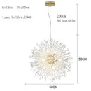 GobekUsa Dandelion Chandelier LED Pendant Lamp for Dining Room Bedroom Shops