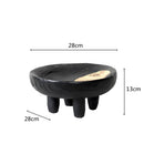 GobekUsa Imitation Wood Grain Corner Tray Fruit Bowl Desktop Storage Jewelry Plate Tray