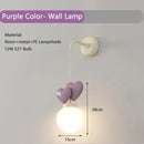 GobekUsa Children's Love Wall Lamp Purple Red Pink for Nursery School Kids Baby Room Decor