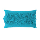 GobekUsa 3D Blue Floral Velvet Cushion Cover 30x50/45x45CM - Small Daisy Sunflower Pillowcase