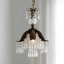 GobekUsa French Countryside Brass Pendant Light Chandelier for Bedside, Hallway, Wardrobe