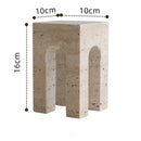 GobekUsa Archway Shape Travertine Sculpture Figurine Statue for Home Decor