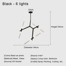 GobekUsa Glass LED Chandelier Ceiling Light for Modern Nordic Design Home Decor