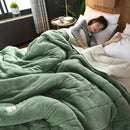 GobekUsa Cozy 3-Layer Coral Fleece Blanket for Winter Bedding