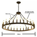 GobekUsa Black Metal LED Pendant Chandelier for Living Room and Stairs
