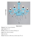 GobekUsa Blue Crystal Pendent Lamp/Candle Chandelier for Living Room, Bedroom, Restaurant, KTV