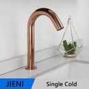 GobekUsa Brushed Gold Touch Sensor Basin Faucet - Automatic Bathroom Sink Mixer Tap