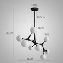 GobekUsa Iron Magic Molecular Pendant Lights for Living Room Dining Room Decor