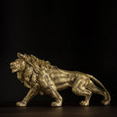GobekUsa Golden Lion King Figurine: Modern Office & Home Decor Statue