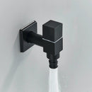 GobekUsa Black Brass Wall Mounted Washing Machine Faucet for Outdoor Use