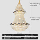 GobekUsa Crystal Chandelier: Elegant European Luxury Lighting for Living Room, Restaurant, and Bedroom