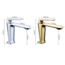 GobekUsa Gold Basin Mixer with Single Handel for Bathroom Vanity, Chrome Finish