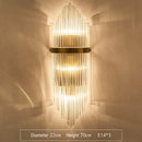 GobekUsa Crystal Wall Lamp: Elegant Golden LED Sconce for Bedroom, Living Room & Bathroom