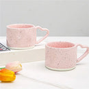 GobekUsa Love Handle Ceramic Cup | Breakfast Tea Coffee Mug | Office Valentine's Day Gift