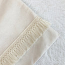 GobekUsa Boho Style Beige Linen Cushion Cover with Tassels for Home Decor