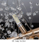 GobekUsa Dandelion LED Crystal Chandelier for Living Room Dining Decoration