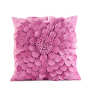 GobekUsa 3D Velvet Flower Pillow Covers in Yellow Beige 45x45cm