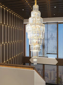 GobekUsa Crystal Pendant Chandelier for Hotel Lobby - Luxury Hollow Design - Nordic Villa Style