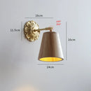 GobekUsa Green Glass LED Wall Lamp with Copper Base for Bedroom Living Room
