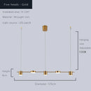 GobekUsa Dimmable LED Ceiling Chandelier for Living Room & Kitchen - Modern Hanging Light Fixture