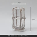 GobekUsa Clear Glass Cross Flower Vase - Home Decor & Terrarium Display